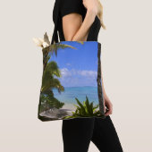 Tote Bag Plage bordée de palmiers Îles Cook 2 (De près)