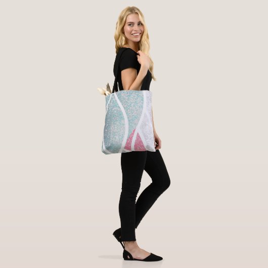Tote Bag Plage/côte vagues abstraites (Sur le modèle)