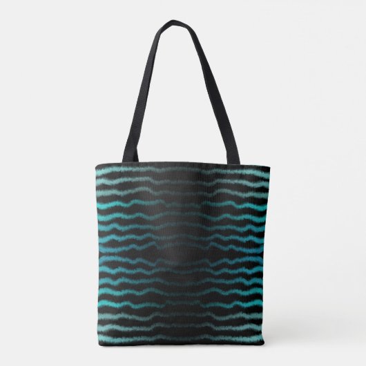 Tote Bag Plage côtière Salé Vagues Turquoise Art Abstrait (Dos)