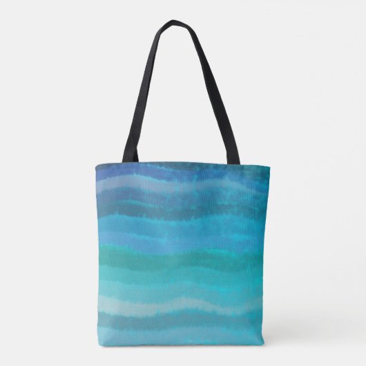 Tote Bag Plage Côtière Vagues Salées Sur Turquoise (Dos)