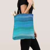 Tote Bag Plage Côtière Vagues Salées Sur Turquoise (De près)