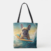 Tote Bag Plage de Bulldog (Dos)