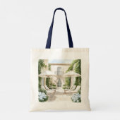 Tote Bag Plage de coquillages bleu chic (Dos)