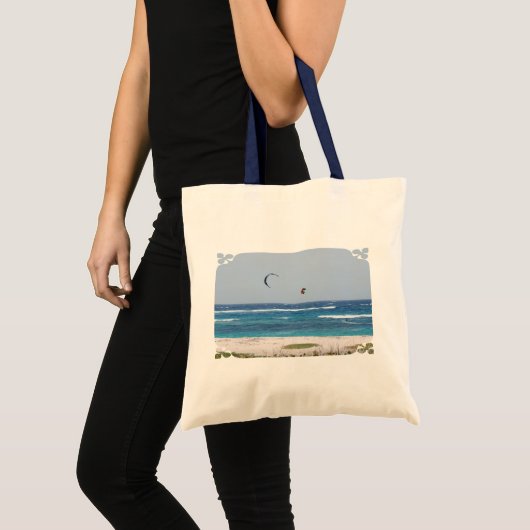 Tote Bag Plage de kitesurf (Devant (produit))