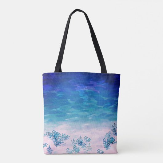 Tote Bag Plage de la mer Bleue (Dos)