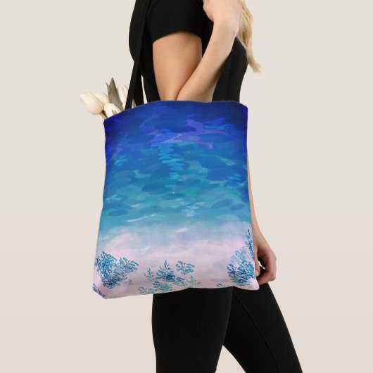 Tote Bag Plage de la mer Bleue (De près)