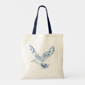 Tote Bag Plage de l'étoile de mer bleue blanche   (Dos)
