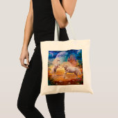 Tote Bag Plage de licorne (Devant (produit))