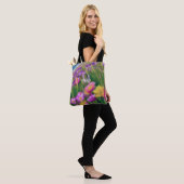 Tote Bag Plage de Monogram Fleurs sauvages Aquarelle Art Fl (Sur le modèle)