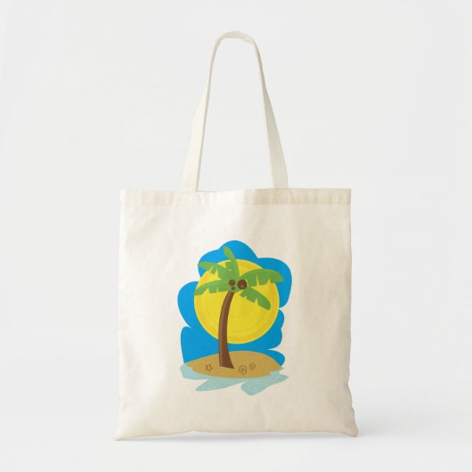Tote Bag Plage de Palm Tree (Devant)