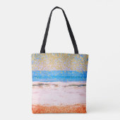 Tote Bag Plage de palmiers océaniques sable personnalisé Fo (Dos)