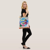 Tote Bag Plage de palmiers océaniques sable personnalisé Fo (Sur le modèle)