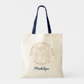 Tote Bag Plage de plage de Bachelorette tropicale (Dos)