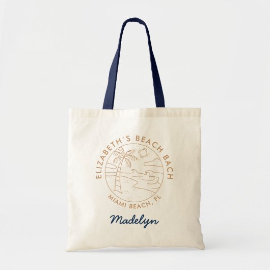 Tote Bag Plage de plage de Bachelorette tropicale (Devant)