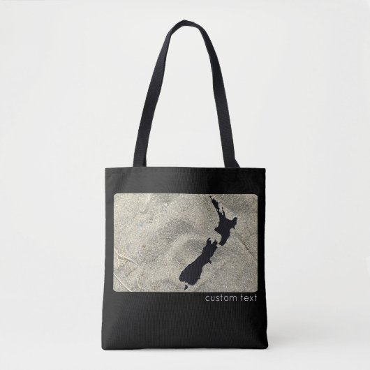 TOTE BAG PLAGE DE SABLE DE NOUVELLE-ZÉLANDE ICONIQUE NOIR N (Devant)