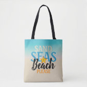 Tote Bag Plage de sable de Starfish (Devant)