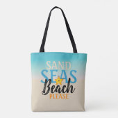 Tote Bag Plage de sable de Starfish (Dos)