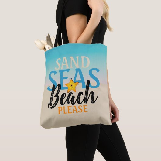 Tote Bag Plage de sable de Starfish (De près)