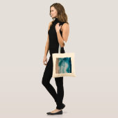 Tote Bag Plage de sable des vagues de l'océan bleu (Devant (modèle))