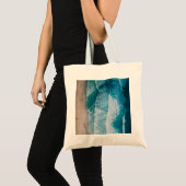 Tote Bag Plage de sable des vagues de l'océan bleu (Devant (produit))