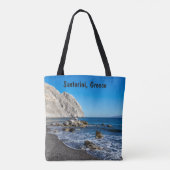 Tote Bag Plage de sable noir (Dos)