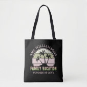 Tote Bag Plage de vacances familiales sur mesure Île tropic (Devant)