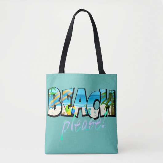 Tote Bag Plage d'enfants svp ! (Devant)