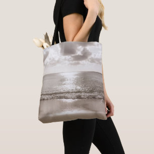 Tote Bag Plage des Caraïbes Zen Oasis #2 #océan #mur #art
