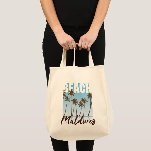 Tote Bag Plage des Maldives (Devant (produit))