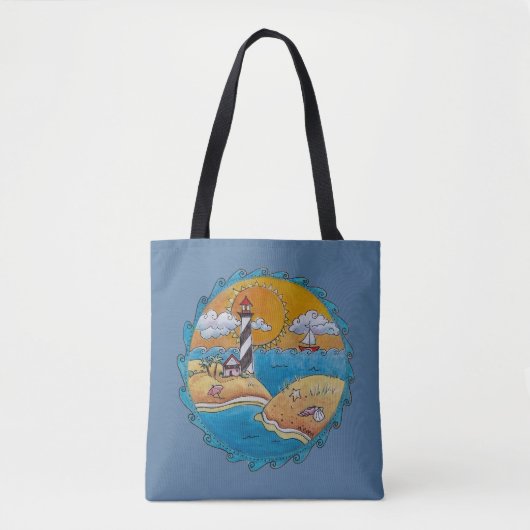 Tote Bag Plage d'été amusant soleil bord de mer côte (Devant)