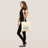 Tote Bag Plage d'été Blue Waves (Devant (modèle))