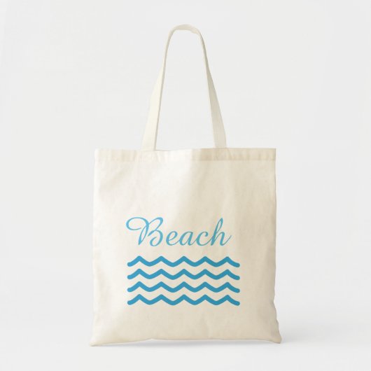 Tote Bag Plage d'été Blue Waves (Devant)