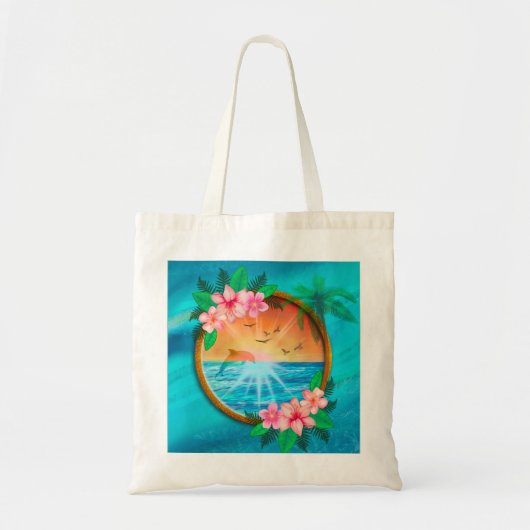 Tote Bag Plage d'été Les oiseaux de l'océan volent dans le (Devant)