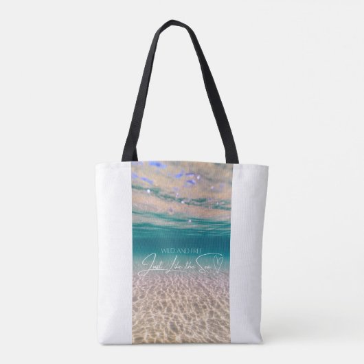 Tote Bag Plage d'été sauvage et libre Ocean Floor (Dos)