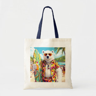 Tote Bag Plage d'ours polaire mignon fantastique