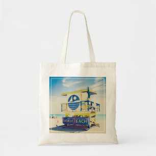 Tote Bag Plage du sud de la tour de maître nageur, Miami,
