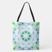 Tote Bag Plage Eclectique Bleu Bright Green Star (Dos)