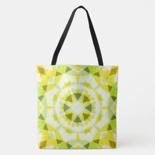Tote Bag Plage écologique étoilée jaune vif