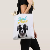 Tote Bag Plage et Chiens (De près)