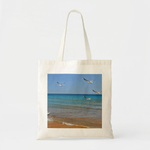 Tote Bag Plage et mouettes