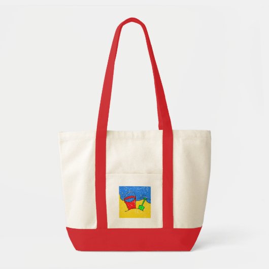 Tote Bag Plage étalée (Devant)