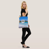Tote Bag Plage exotique Île tropicale Paradis Monogramme (Sur le modèle)