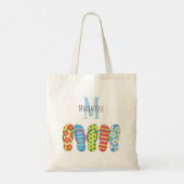 Tote Bag Plage Flip Flops Cute Girl Océan Décontracté (Dos)