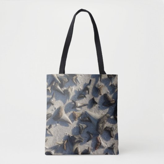 Tote Bag Plage Fourre-tout de dents de requins (Devant)