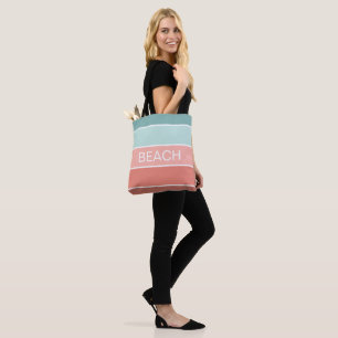 Tote Bag Plage Happy Summer Cool Stripes