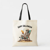Tote Bag Plage Lounge Squelette Halloween (Dos)