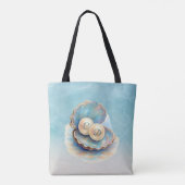 Tote Bag Plage Mariage Pearls Shell Elégant thème Océan (Dos)