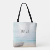 Tote Bag Plage nautique avec Rowboat & Fishing Net (Dos)