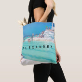 Tote Bag Plage Ocean Pool Eté Blue Aqua (De près)