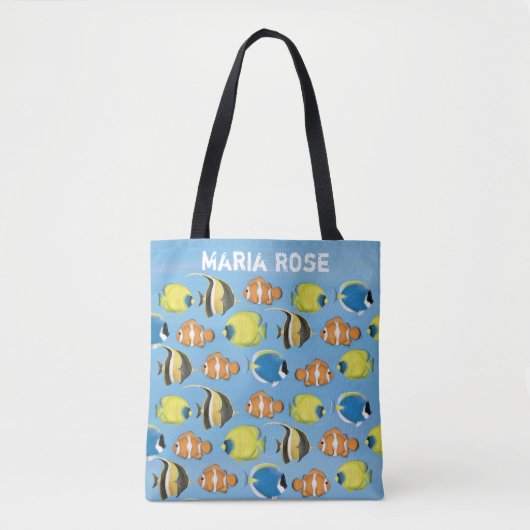 Tote Bag Plage Océan Tropical Sea Life Mignonne Design (Devant)
